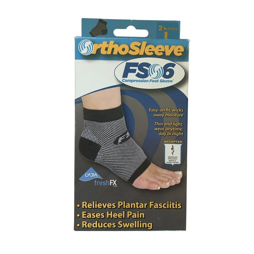 OrthoSleeve FS6 Compression Foot Sleeve Pair New in Box‎